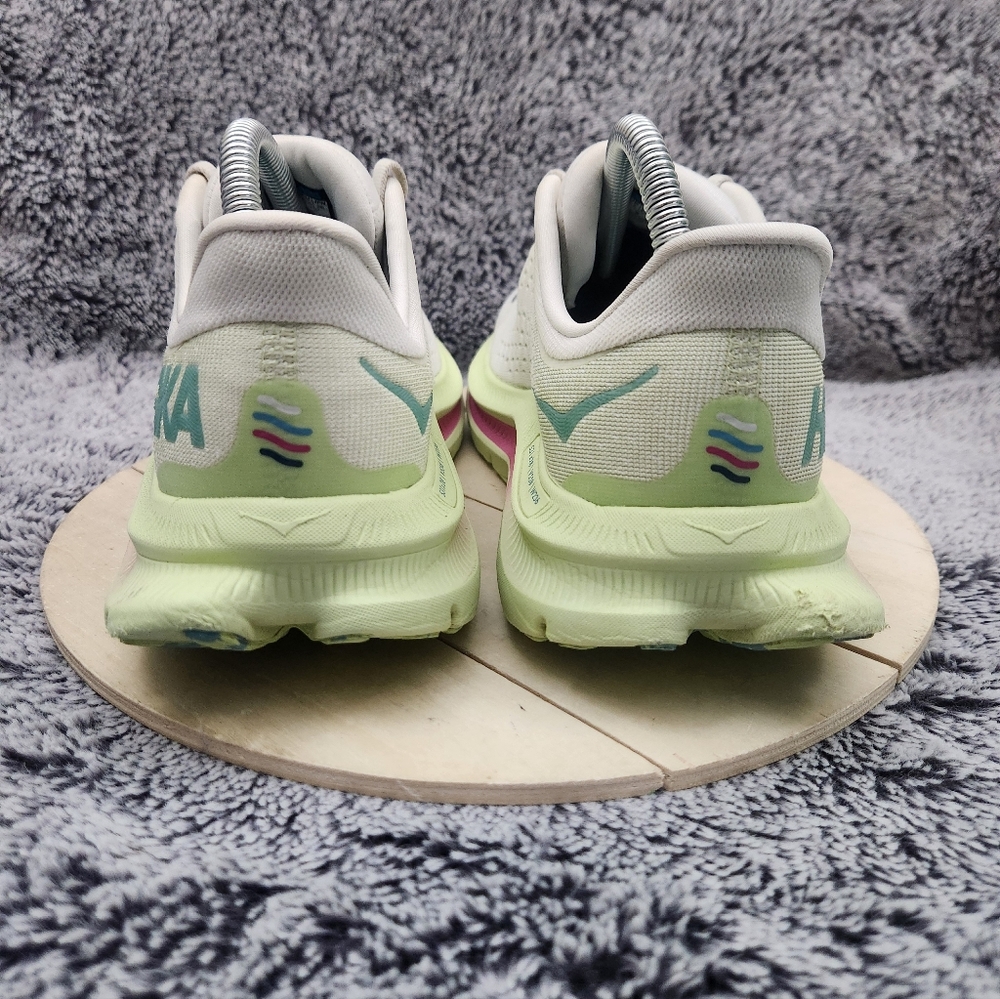 Hoka One One Kawana White Green Athletic Running Shoes Women’s Size 9 - Picture 7 of 9